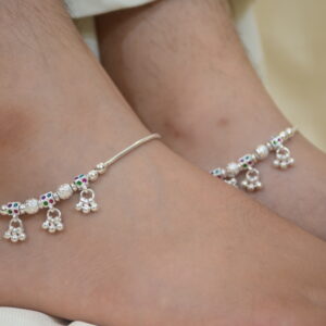 SJ Collection Premium Silver Anklet Payal.