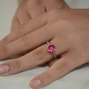 SJ Pure 925 Sterling Silver Round Stone Ring: A Timeless Gift for Women, Wives, and Girls