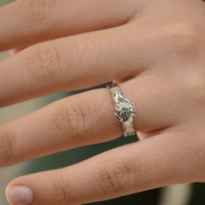 SJ 925 sterling silver hand shake ring for girls | Gift for Women Girls Wife Girlfriend |